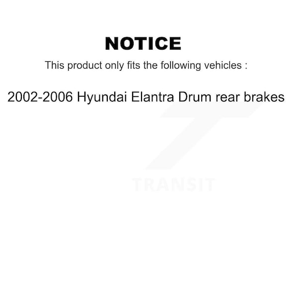 Rear Brake Drum Shoes And Spring Kit For 2002-2006 Hyundai Elantra Rear Brakes